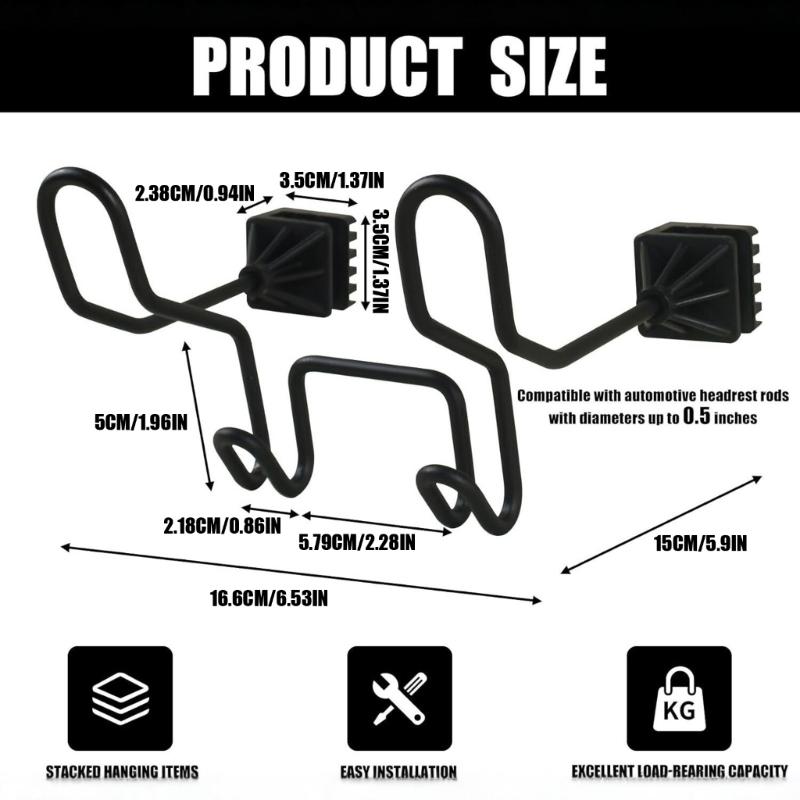 Multifunctional Car Hook For Hanging Clothes Hat And Bags Easy Installation Sturdy Design Vehicle Storage Organizers