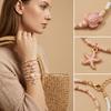 6 Pcs/Set Ceramic Sea Turtle Starfish Stacked Bracelets for Women Bohemian Pink Rice Beaded Multilayer Bracelets Party Jewelry