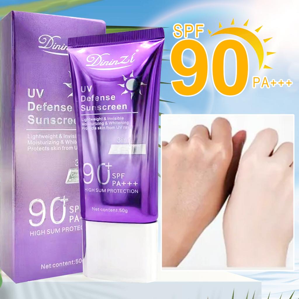 Protetor Solar FPS90+++ Clareador Bloqueador Solar Creme para Rosto e Corpo Protetor Solar Infantil para Pele Oleosa À Prova D'água e Resistente ao Suor Proteção Defesa UV 50g