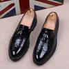 Elegant Men Brogue Tassels Casual Platform Formal Pumps Pointy Toe Shoes Slip On Loafers
