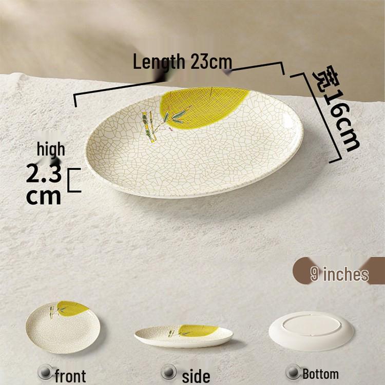 Melamine Rectangular Porcelain-Style Plate for Hot Pot & Side Dishes