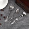 Kitchen Tableware High Quality Teaspoon Set Vintage Coffee Spoon Ergonomically Designed Spoon Set For Bar Dessert Table Coffee