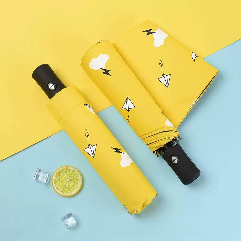 Fully Automatic Large Umbrella for Men and Women, Dual-Use for Sun and Rain, Sunshade Umbrella, Uv Protection, with Logo Printing