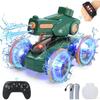 Toys for Kids 6-12 Remote Control Car Boat Gifts for Boys 5-7 8 9 10 11 Year Old Amphibious RC Gesture Stunt Water Squirt Tank with Lights &