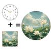 30x30cm Round Glass Wall Clock Custom Business