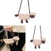 Woolen Knit Cartoon Sheep Crossbody Bag With Phone Pocket For Casual Daily Use
