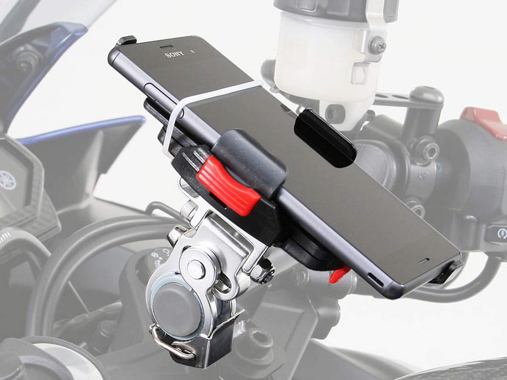 Daytona Motorcycle Smartphone Holder Wide, Compatible with iPhone 13 Series, IH-250D Quick Release 92602