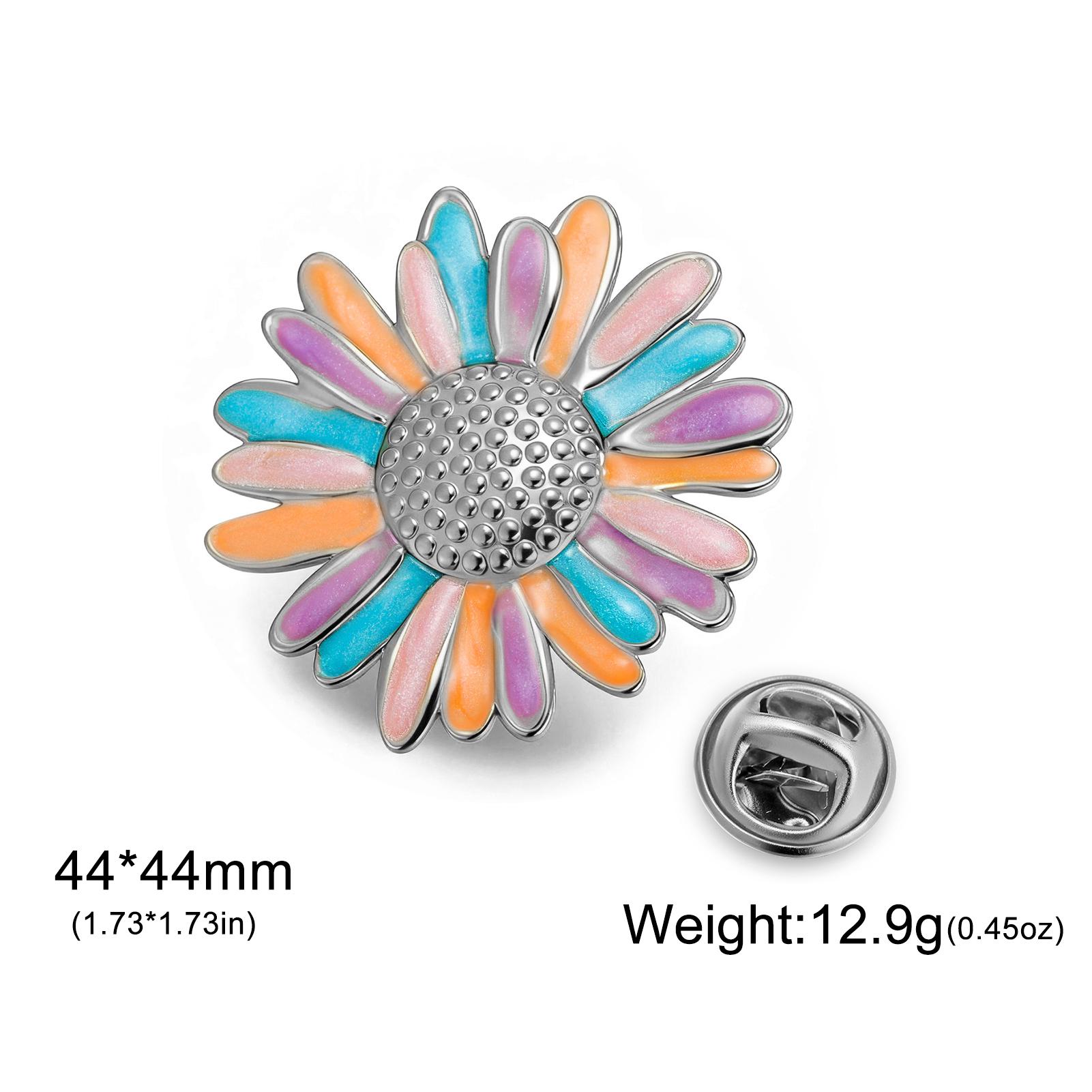 

Colorful Enamel Daisy Flower Brooch Fashion Stainless Steel Badge for Woman Girls Pins on Scarf Skirt Hats Jewelry Accessories