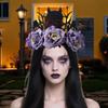 Reusable Rose Flower Witch Crowns Halloween Party Headwear Lightweight Child Costume Decoration