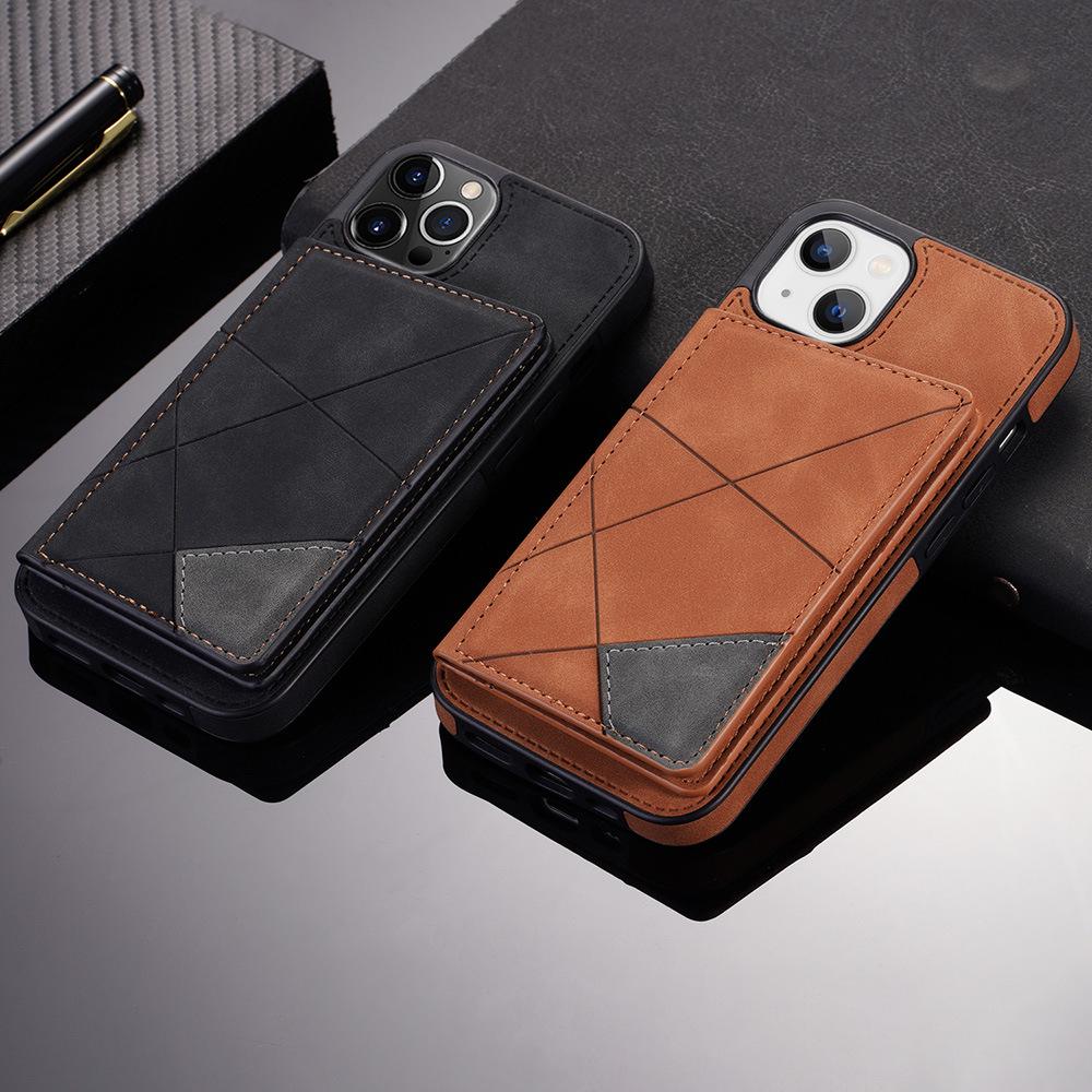 Premium Leather Phone Case for iPhone 13 Pro Max and Samsung S22 - Multi-functional and Protective Apple Skin-feel Design