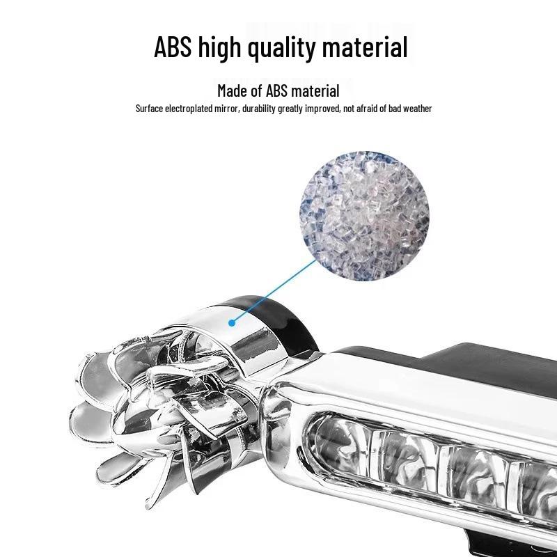 Windbetriebene LED-Tagfahrleuchten mit Kühlergrill-Warnblitz - Keine Verkabelung erforderlich