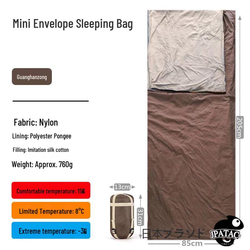 Japan Portable Lightweight Sleeping Bag for Hiking and Camping - Compact, White Duck Down, Adult Size