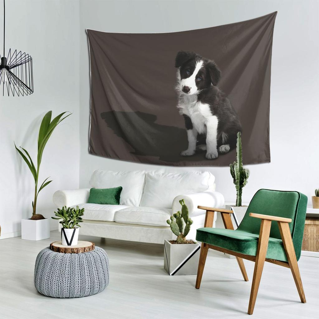 Border Collie Tapestry Decor Art Aesthetic Tapestries for Living Room Bedroom Home Wall Cloth Wall Hanging