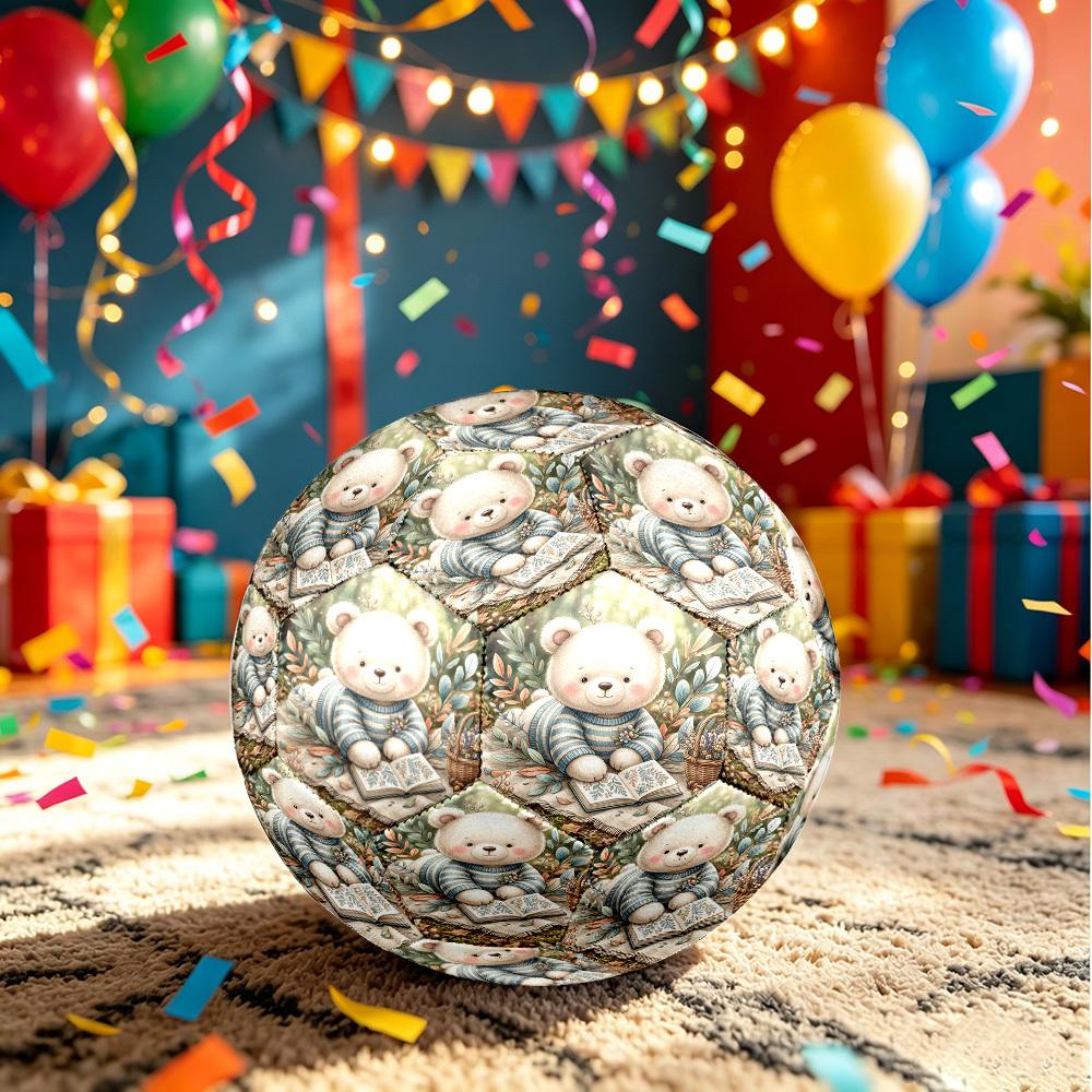 1pc Bear Forest Size 5 Soccer Ball Professional Lightweight Durable Match Training Football Indoor &Outdoor Sports BallTraining Ball Y30