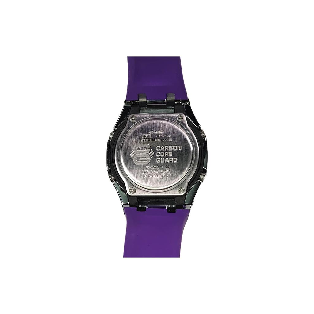 Casio Custom Collection GA2100 Quartz Movement Fluoroelastomer Strap Watch Men's Watches GA-2100SKE-7A(Watch3--)