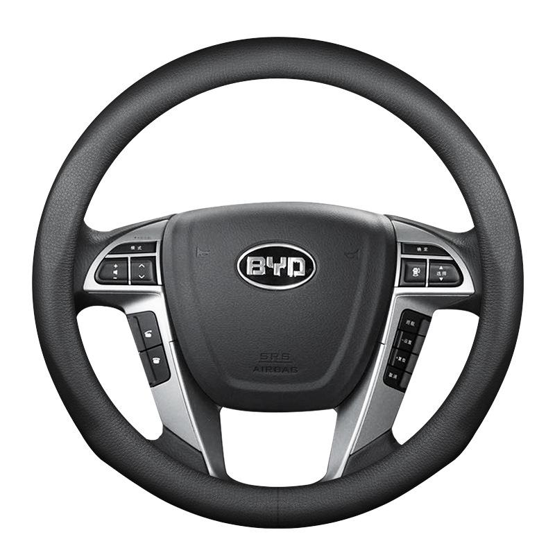 Suitable Leather Steering Wheel Cover for BYD Tang, Song, Qinplus, Han, and MAX - All Seasons, New Energy Models