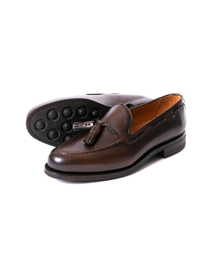 [Berwick 1707] [Official] Tassel Loafers Smooth (SI CALF) 4340SIDABR Dark Brown 26.0cm | Berwick | Dainite Sole | Goodyear Welted Construction | Last: