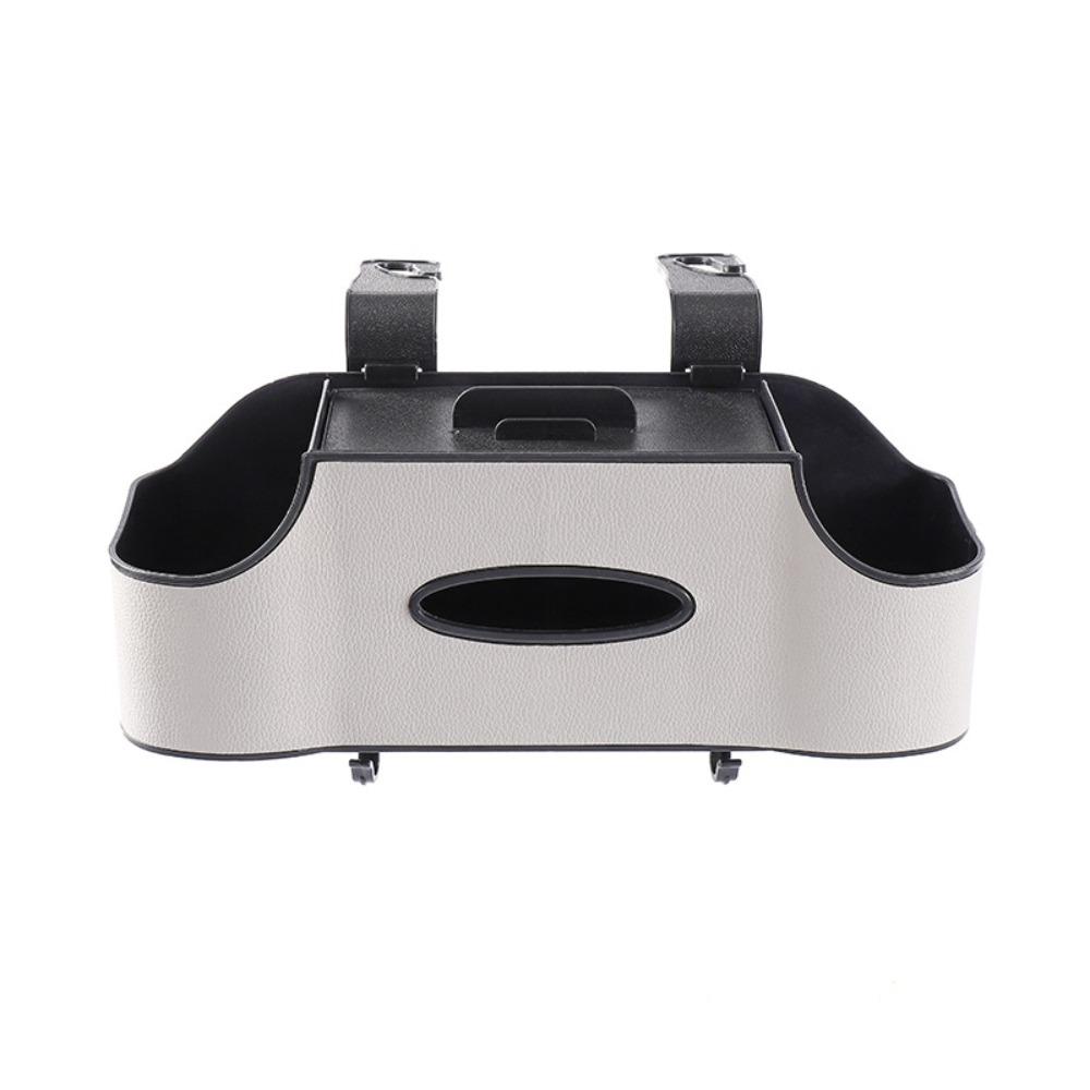 1Pc Auto Interior Storage Car Tissue Box Holder with 2 Cup Holders 4 Color Backseat Organizer Creative Organizing Headrest Hooks