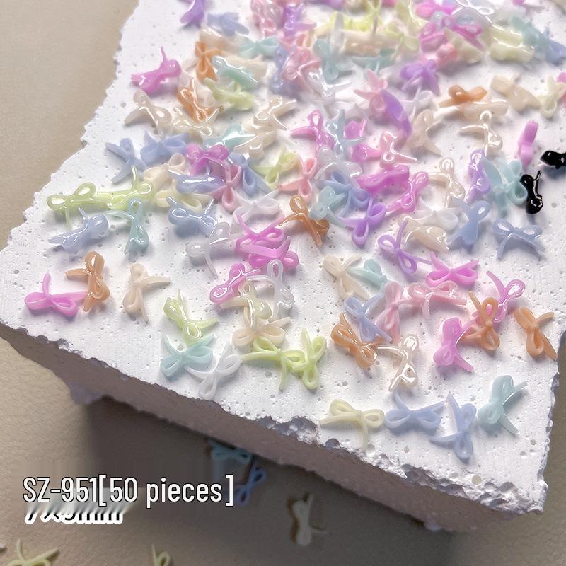 

Набор для нейл-арта в виде смоляных бантиков в балетном стиле: Мини и крупные самоклеящиеся аксессуары