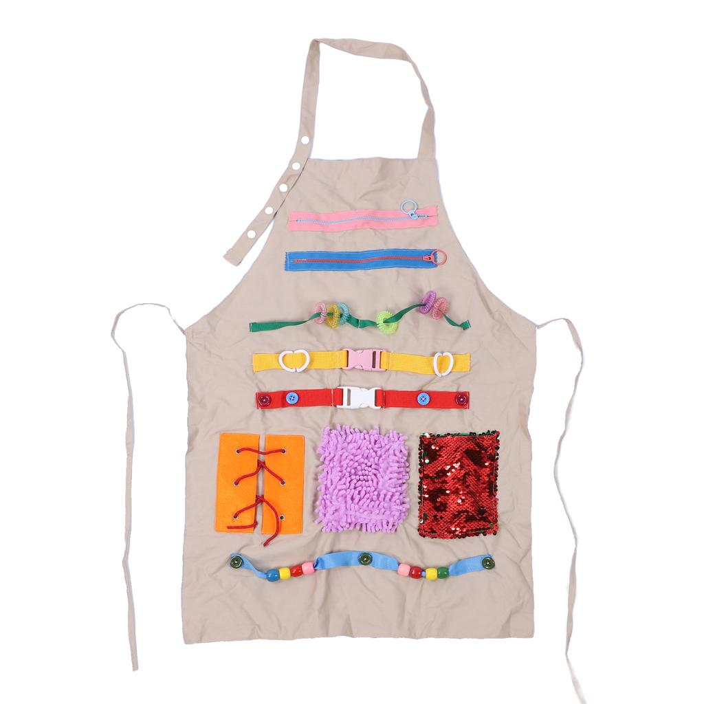 Elderly Dementia Apron Anxiety Relief Multifunctional Dementia Blankets Seniors Sensory Toy Apron