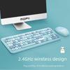 MOFII Sky Hand Pink Multi-Color 2.4G Silent Wireless Keyboard & Mouse Set for Office