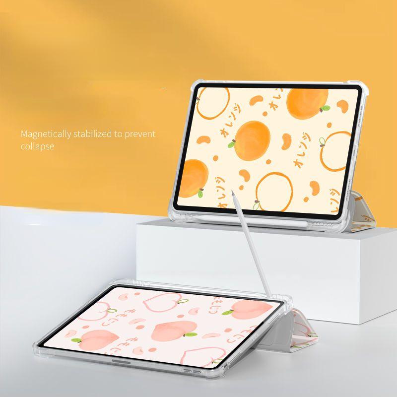 Etui na iPad Air5 Nowy świeży styl kreatywny wzór owocowy etui na iPad dla iPad Air4 2022 10. 10.9 2021 7 8 9. 10.2 Pro11 Pro13 2024 z uchwytem na Apple Pencil