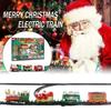 NEW Electric Train Set Mini Santa Claus Rail Car Toy Creative%% Christmas Tree Decoration Train Kids Toy Christmas Gift%%