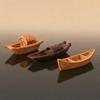 2 Pcs Miniature Boat Figurines for Fairy Garden Accessories, Resin Mini Ship Models for DIY Micro Landscape, Sand Tray, Terrarium, Bonsai Ornament