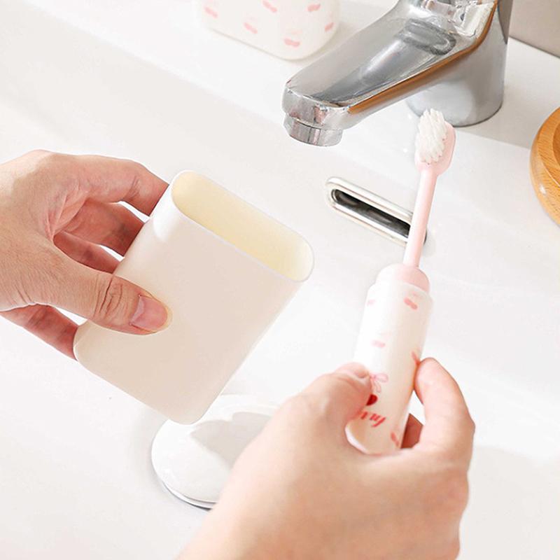 1Pc Portable Toothbrush Cup Bathroom Toothpaste Holder Storage Case Box Organizer Travel Toiletries Storage Cup Creative