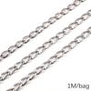 Chaîne Cœur en Acier Inoxydable de 0,5/1 Mètre Chaîne Cubaine Chaîne Punk de Base pour la Fabrication de Colliers Bracelets Bijoux Accessoires