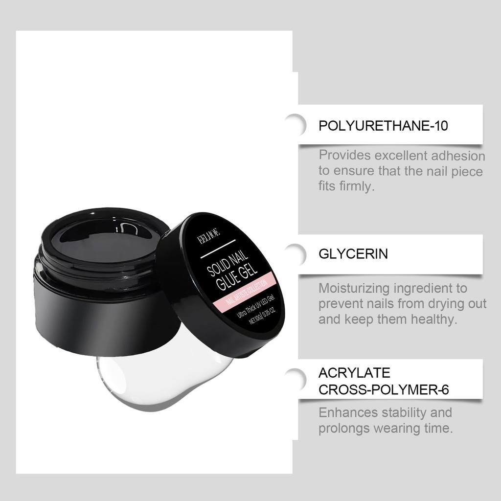 Nail piece solid glue, nail art glue portable soft stable and long-lasting nail shop solid nail glue