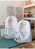 Schoolbag Simple Bear School Bag Premium Sense Backpack College Student Commuter Junior High School Girls School Bag Japanese and Korean Simple Backpa