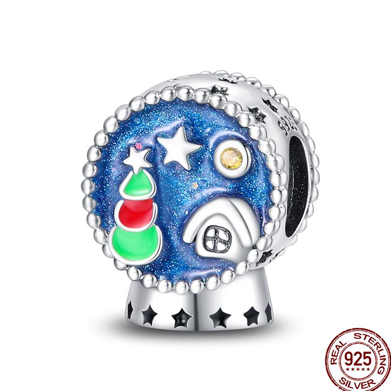 Copper Copper Snowman Gingerbread Santa Claus Ornaments Beads Suitable For 3Mm Original Bracelet Diy Jewelry