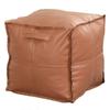 Waterproof Square Pouf Cover PU Leather Ottoman Cover Sofa Footstool Cover  Living Room