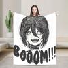 Chainsaw Man Reze Japanese Flannel Blanket  Soft Warm Throw Blanket for Outdoor Picnic Comfortable Bedspread Sofa Bed Cover