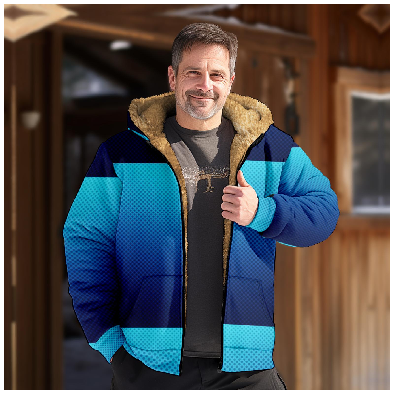 Мужской индивидуальный повседневный свитер на молнии с длинным рукавом и принтом — фото 5