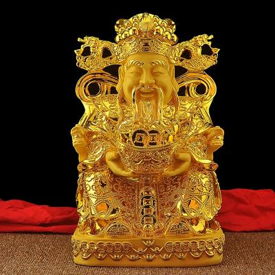 CAI Shen Statue,Caishen,Wencaishen,God of Fortune,God of Wealth, Zhao CAI, Decor,Gift,New Year Gift 25CM