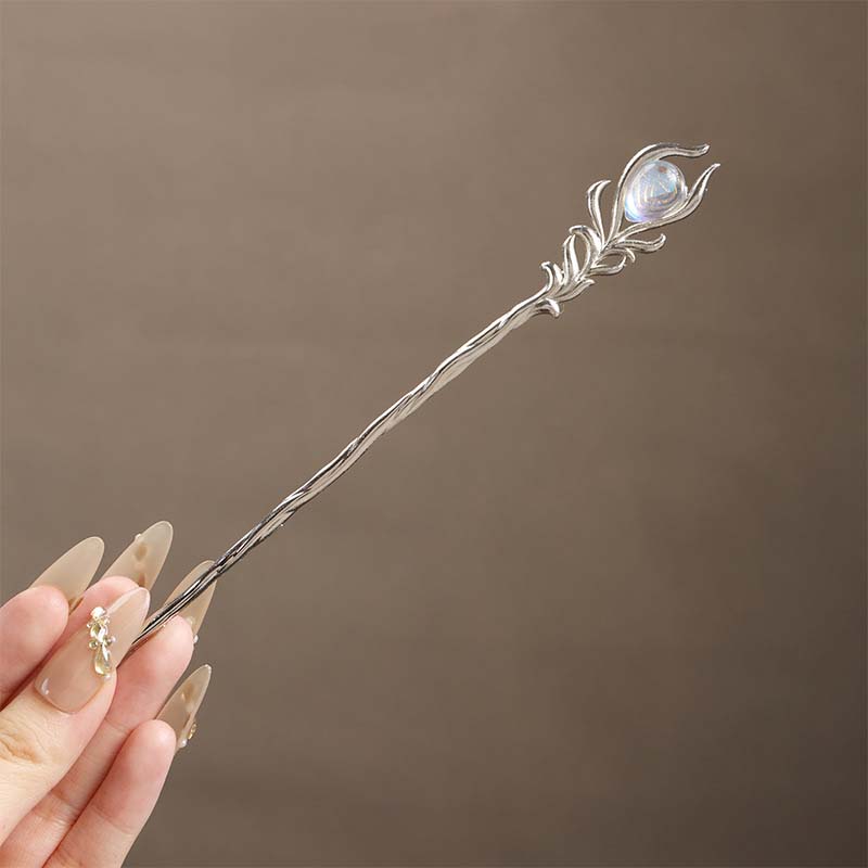 Bețișoare de păr vintage Piatră Lunii pentru femei Modă Metal Hanfu Bețișoare Agrafă de păr Bijuterii Accesorii Clip de păr