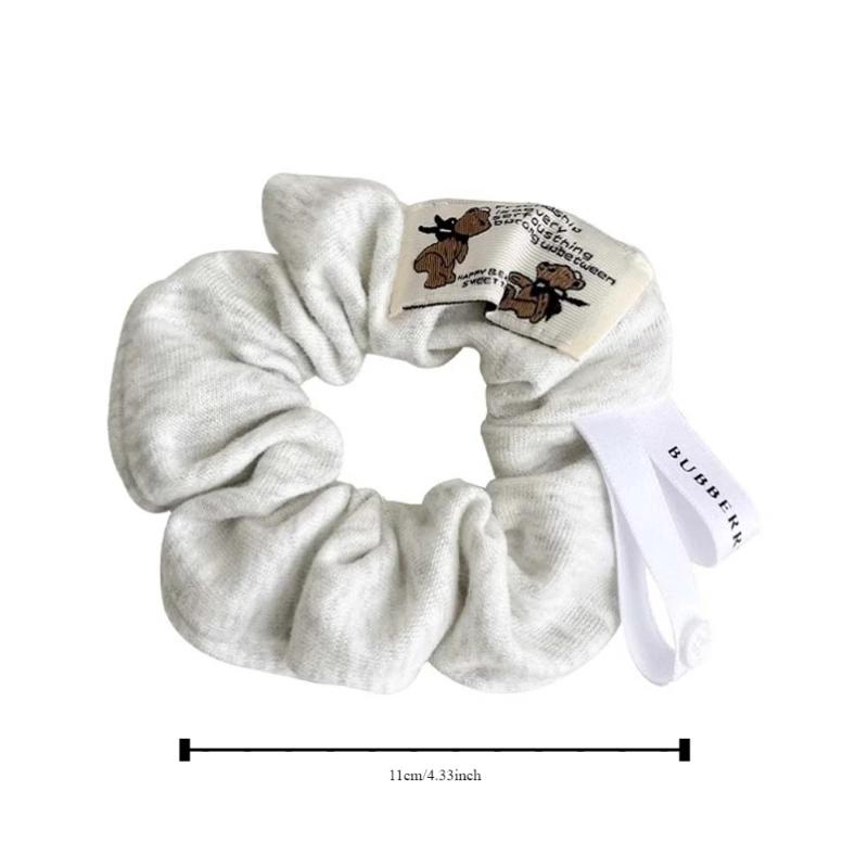 1 PCS Cute Hair Scrunchies Large Intestine Cartoon Bear Hair Ring Big Cloth Hair Rope Hairbands Fashion Elastic Ponytail Holder