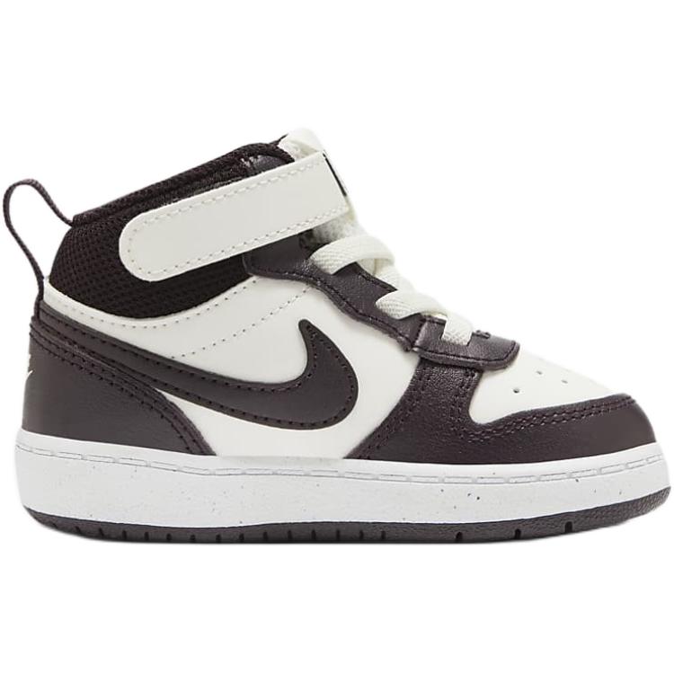 Nike Court Borough 2 Comfortable Durable Mid-Top Walking Shoes Baby Shoes White Beige CD7784-126