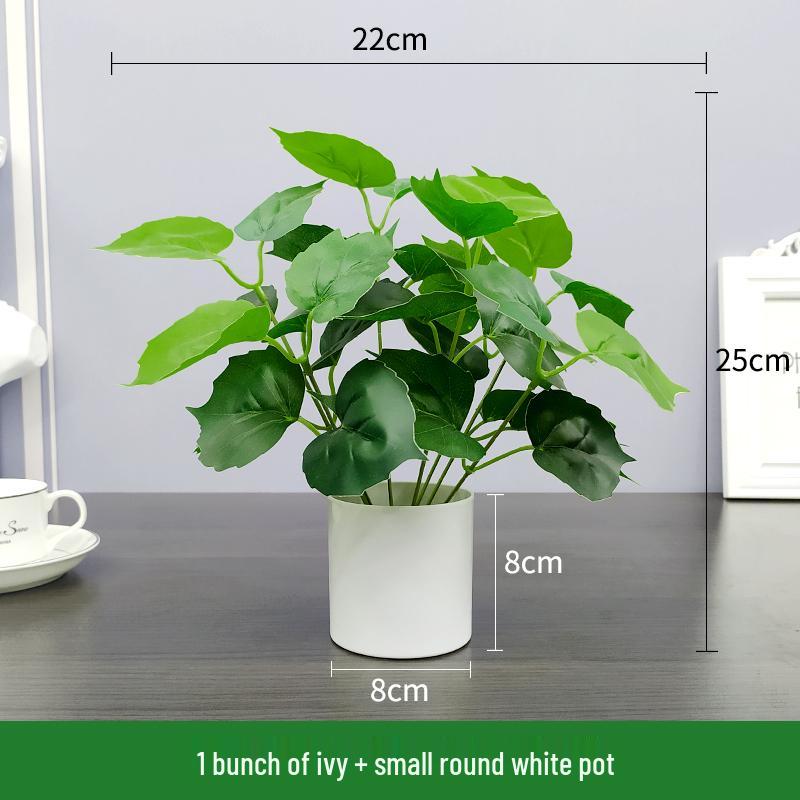 Nordic Artificial Green Plant Bonsai for Office or Home Decor - Small Indoor Potted Ornament