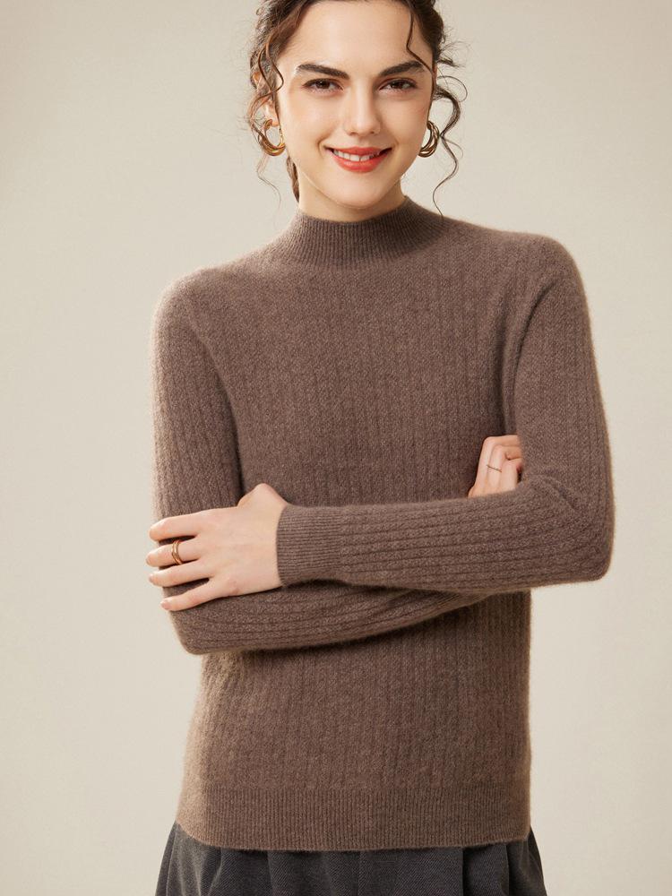 Women's Pure Cashmere Slim Fit Winter Pullover Sweater