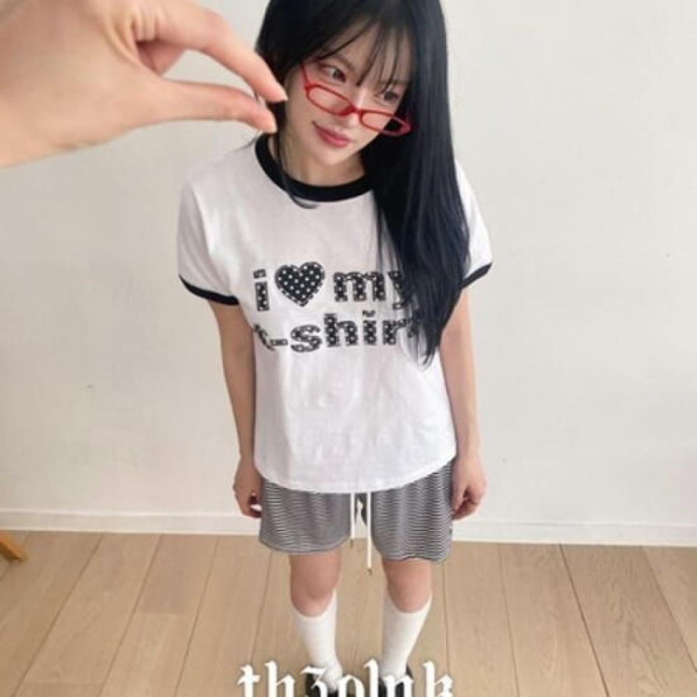 The Pink Ringer DoT PaTch ShorT Sleeve T shirT