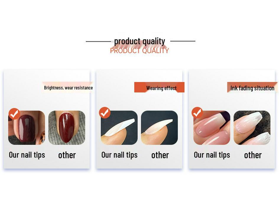 Kouzelné Zrcadlo 3D Stříbrné Perleťové Nalepovací Nehty - Dlouhé, Špičaté Tipy s Pudrovým Povrchem