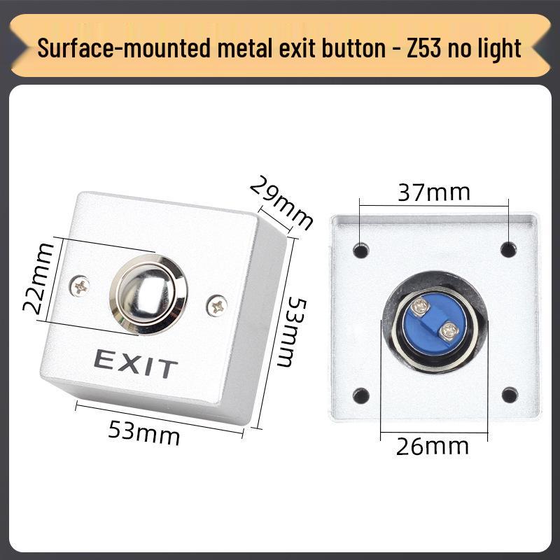 86 Type Rainproof Surface-Mounted Exit Button with Auto Reset for Outdoor Access Control