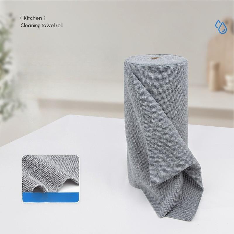 Tear-off Roll Kitchen Dishcloth Reusable Microfiber Cleaning Cloth Washable Multi-functional Durable Dish Towel for Household