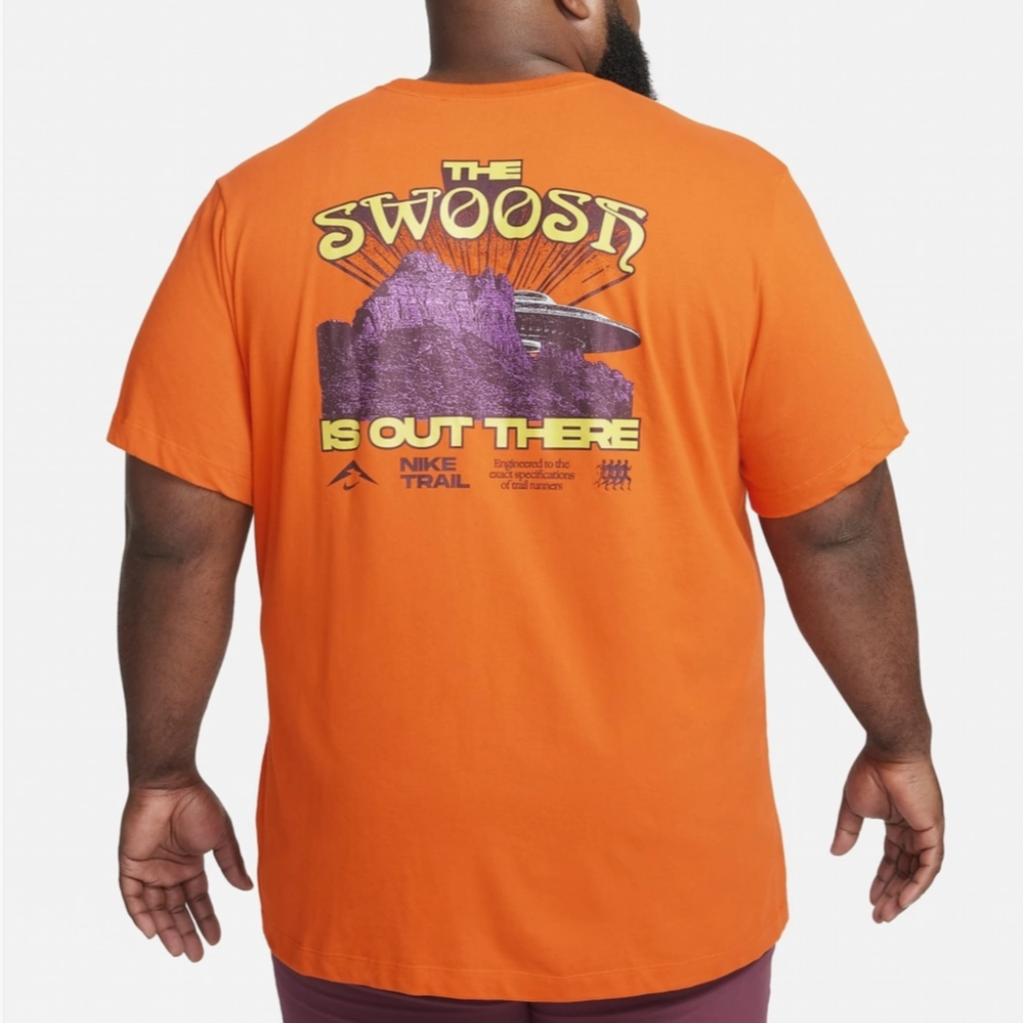 Nike Dri-FIT Letter Print Sports Short Sleeve T-Shirt Men Tops Orange FN0825-893