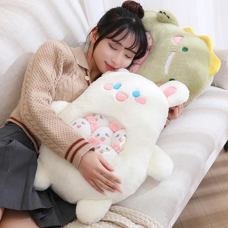 Panda Plush Animal Collection Bag Dinosaurs Doll Rabbits Toy Koala Gift Birthday