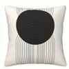 Modern Minimalist Home Decoration Pillow Cover Geometric Round Line Pattern Design Living Room Sofa Chair Cushion Cover