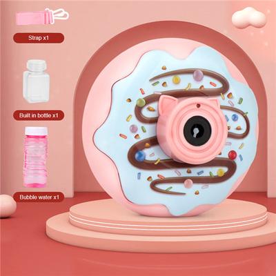 Kinderbeleuchtung Musik Donut Seifenblasenkamera Eltern-Kind-Interaktion Seifenblasenspielzeug Interessante Seifenblasenmaschine